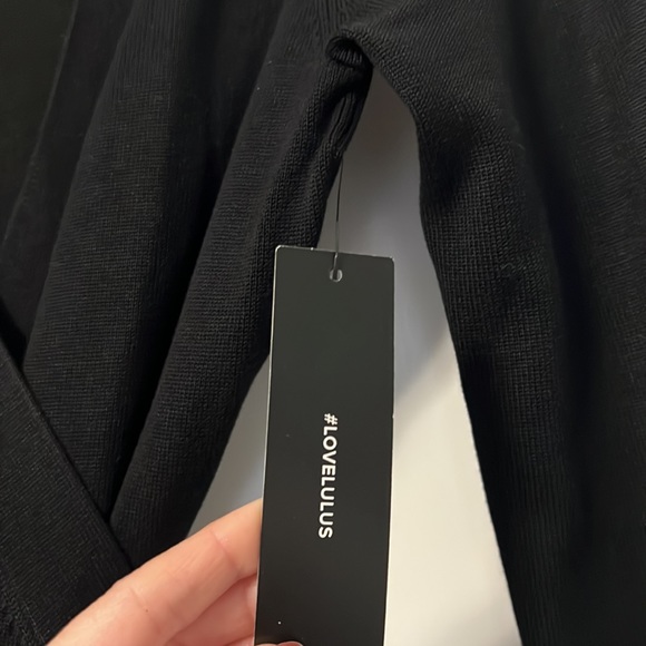 NWT sold out lulus Literary Lover Black Wrap Sweater Dress xs - Picture 10 of 12